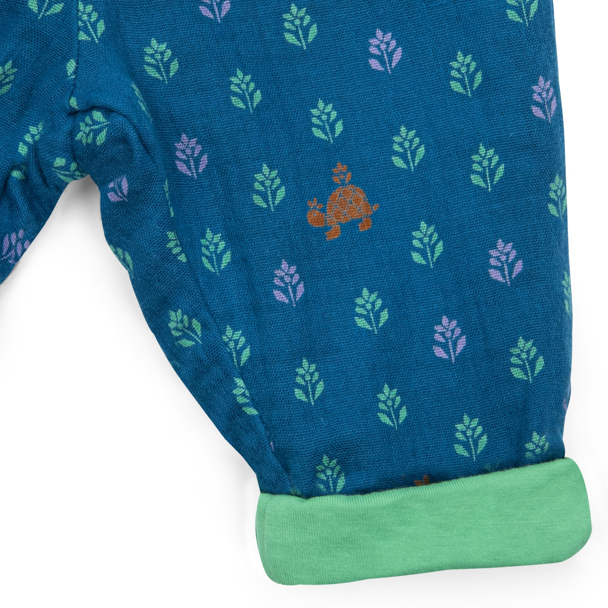Trousers in jersey-lined muslin, Michka