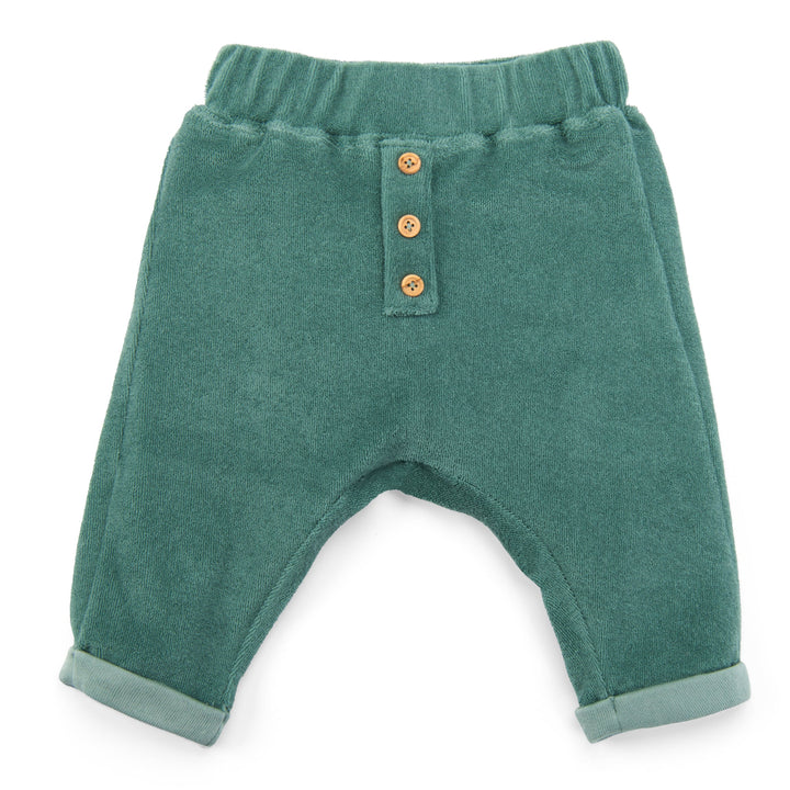 Pantaloni in spugna verde carciofo, Lupin