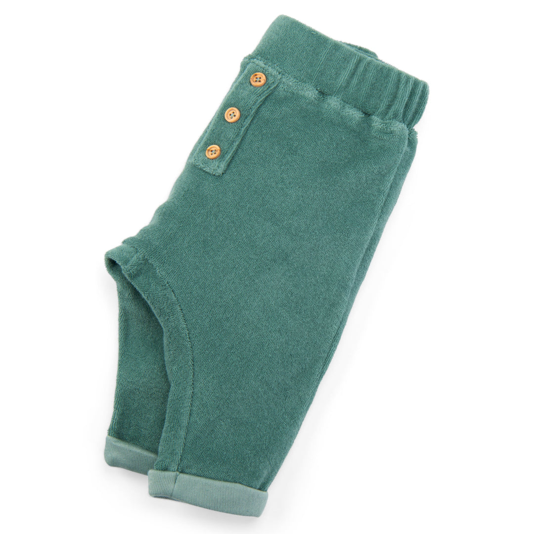 Pantaloni in spugna verde carciofo, Lupin