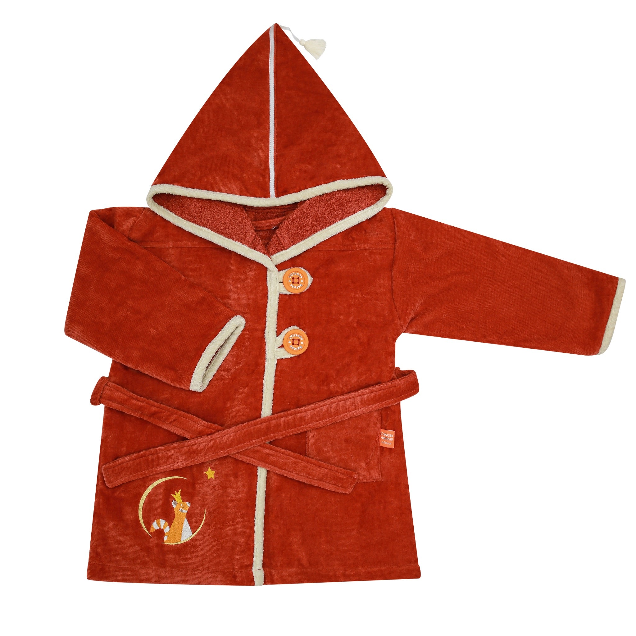 Accappatoio 2/4 anni – Rosso terracotta