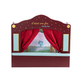Small red puppet theater