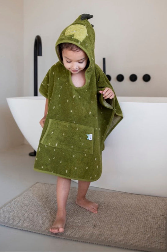 Poncho in cotone bio, Dinosauro