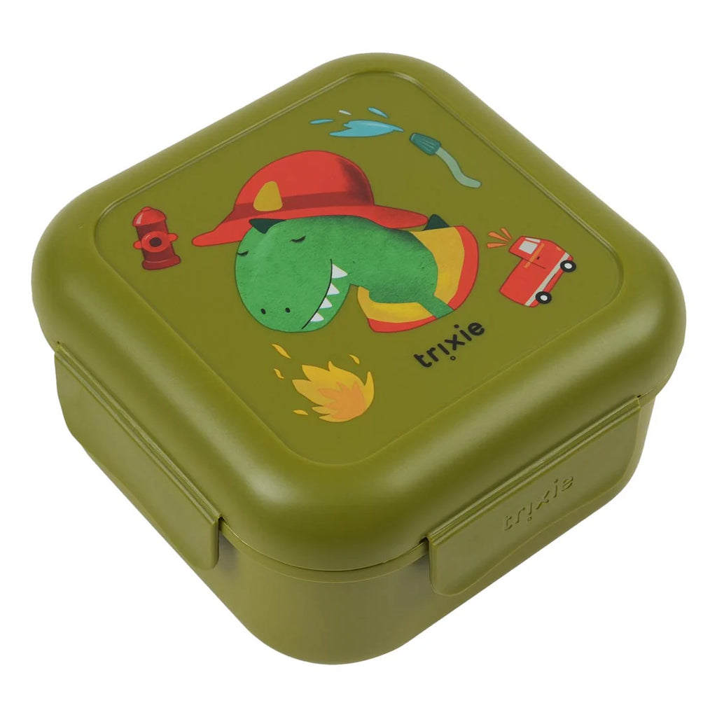 Porta merenda con clip, Pompiere Dinosauro