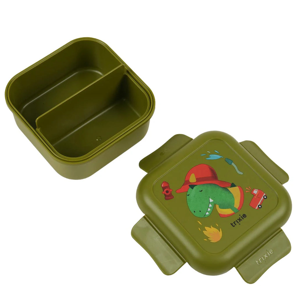 Porta merenda con clip, Pompiere Dinosauro