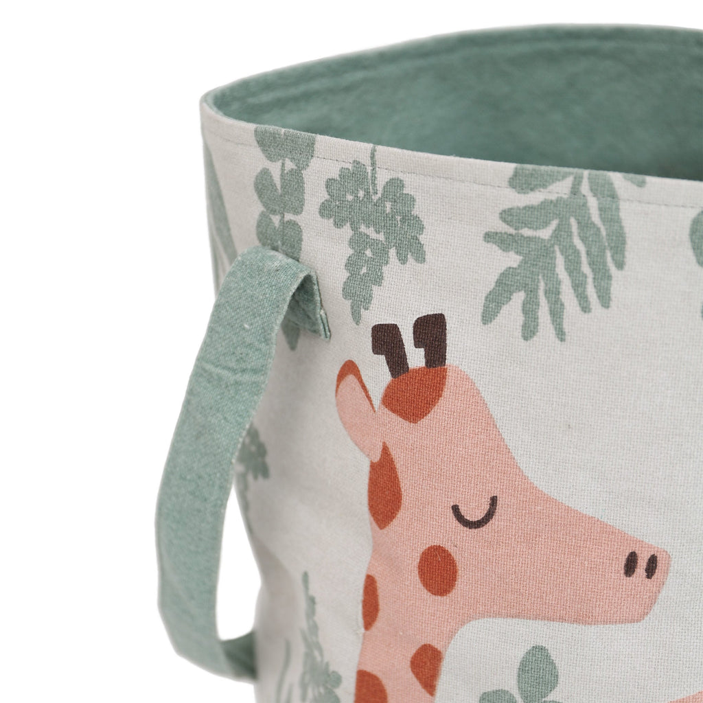 Large cotton toy basket - Giraffes