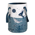 Large cotton toy basket - Under the sea