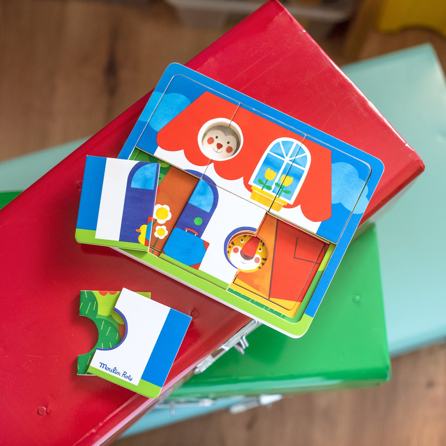 Les Popipop 3-level wooden puzzle