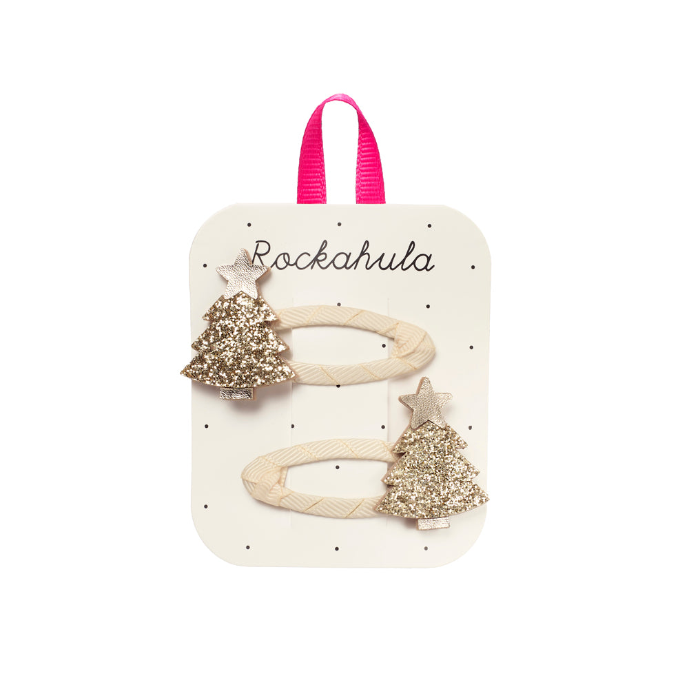 Fermagli albero di Natale dorato Rockahula