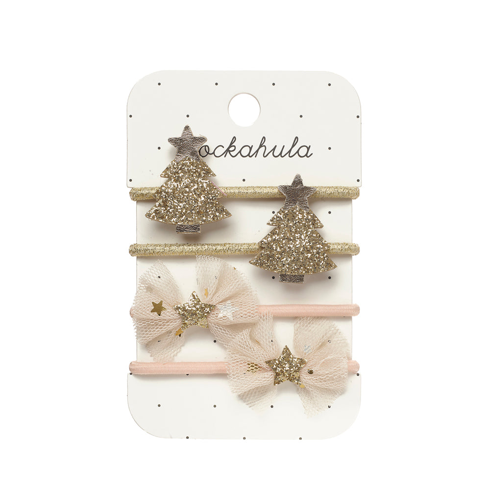 Elastici alberi di Natale dorati Rockahula