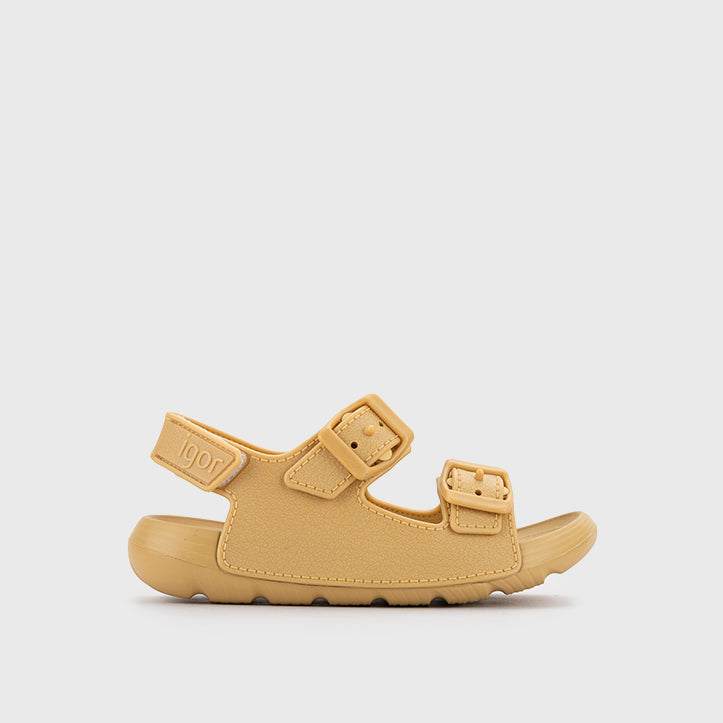 Lightweight and flexible sandals in soft rubber, Maui Yellow
