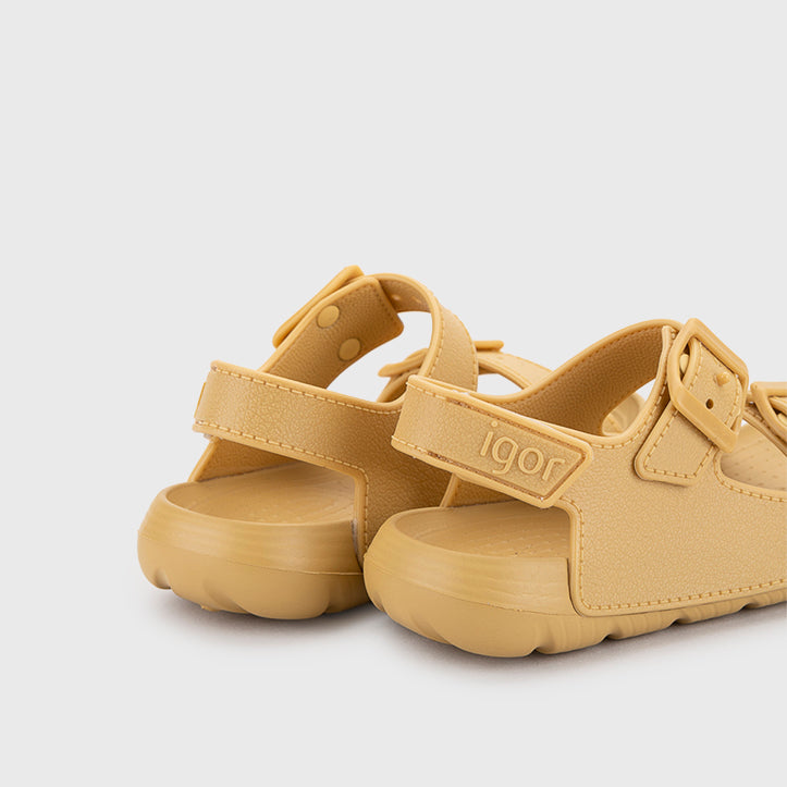 Lightweight and flexible sandals in soft rubber, Maui Yellow
