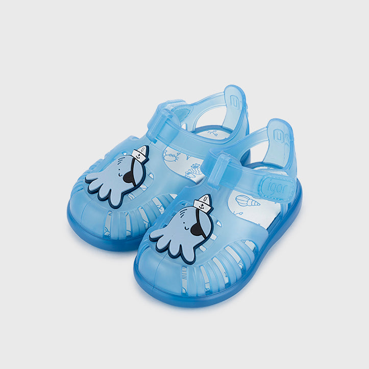 Lightweight and flexible sandals in soft rubber, Tobby Pirata