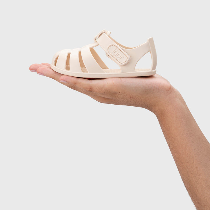 Barefoot Concept Beach Sandals, Ivory