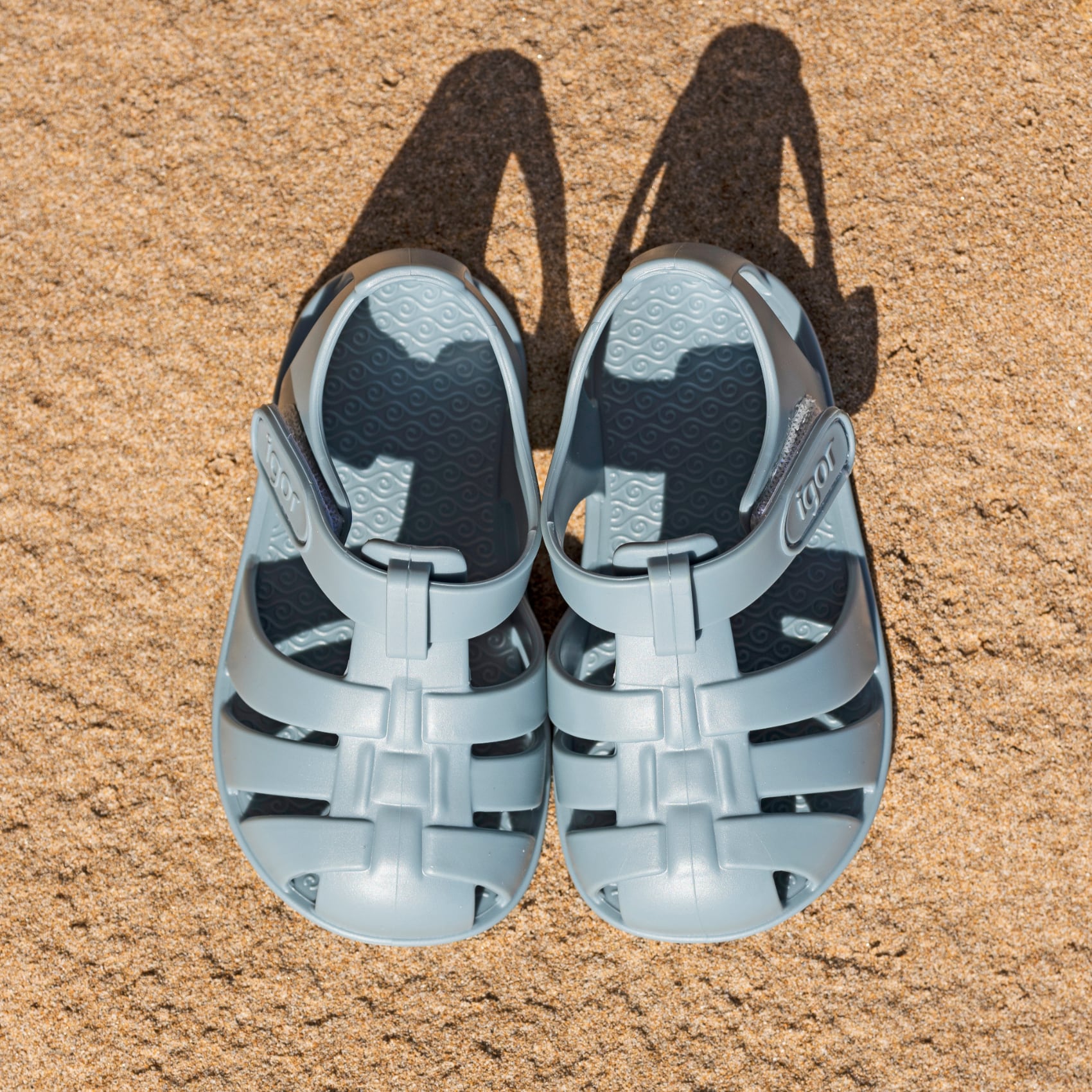 Beach sandals barefoot concept, ocean