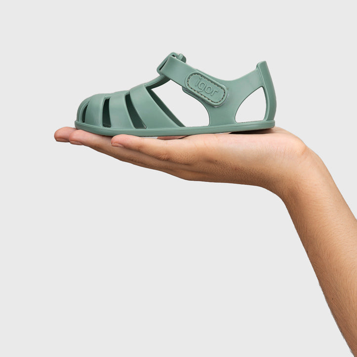 Barefoot concept beach sandals, Green