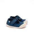 Scarpe in tela a T, Marino