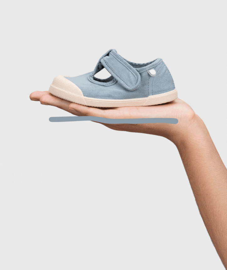 T-bar canvas shoes, Ocean