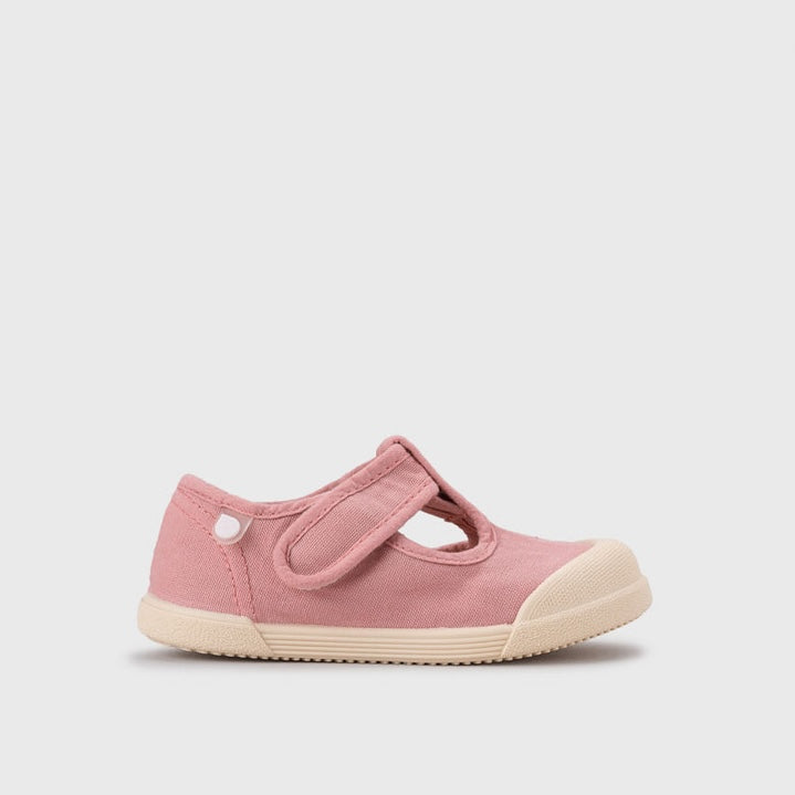 Scarpe in tela a T, Nuevo Rosa