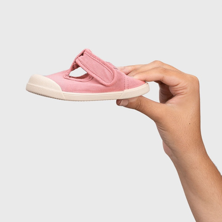 T-bar canvas shoes, New Pink