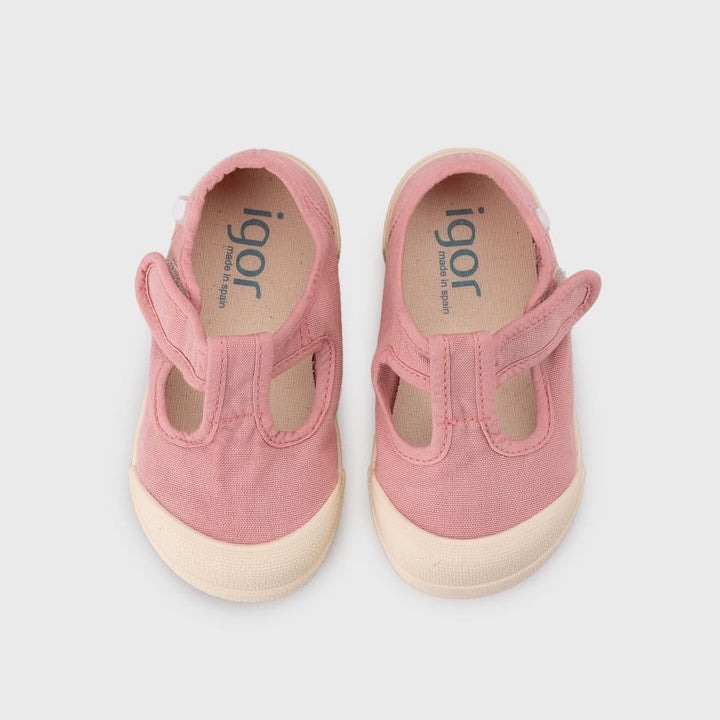Scarpe in tela a T, Nuevo Rosa