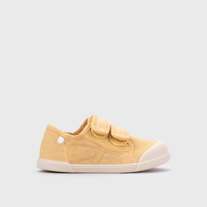 Sneaker bambini in tela concetto barefoot, Giallo dijon | Igor