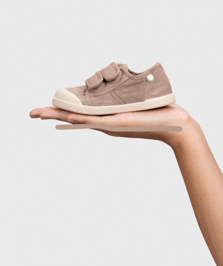 Shoes in cotton canvas, Cacao