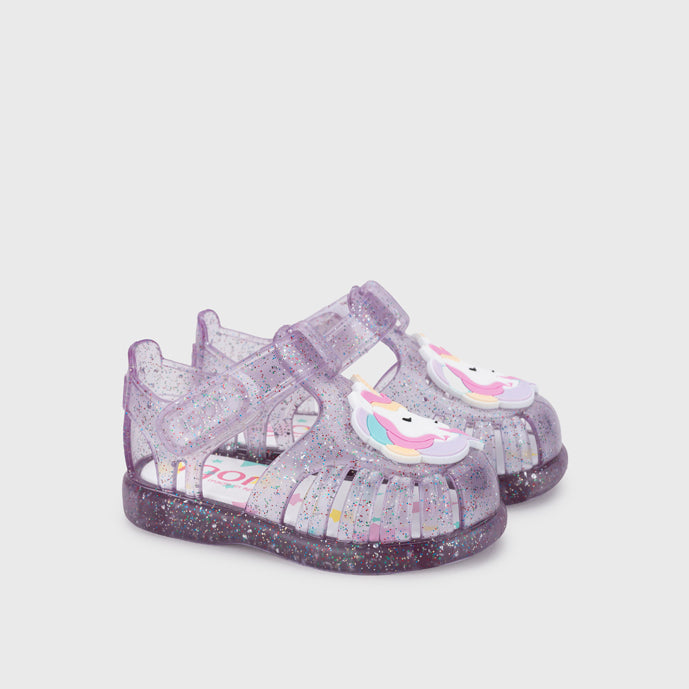 Lightweight and flexible sandals in soft rubber, Tobby Unicorn