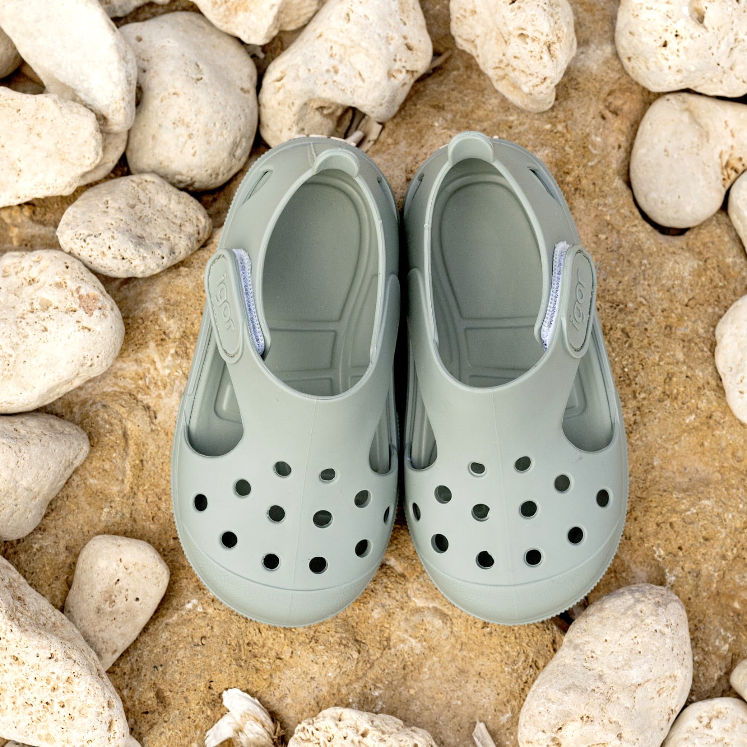 Soft rubber sandals, Surfi Green