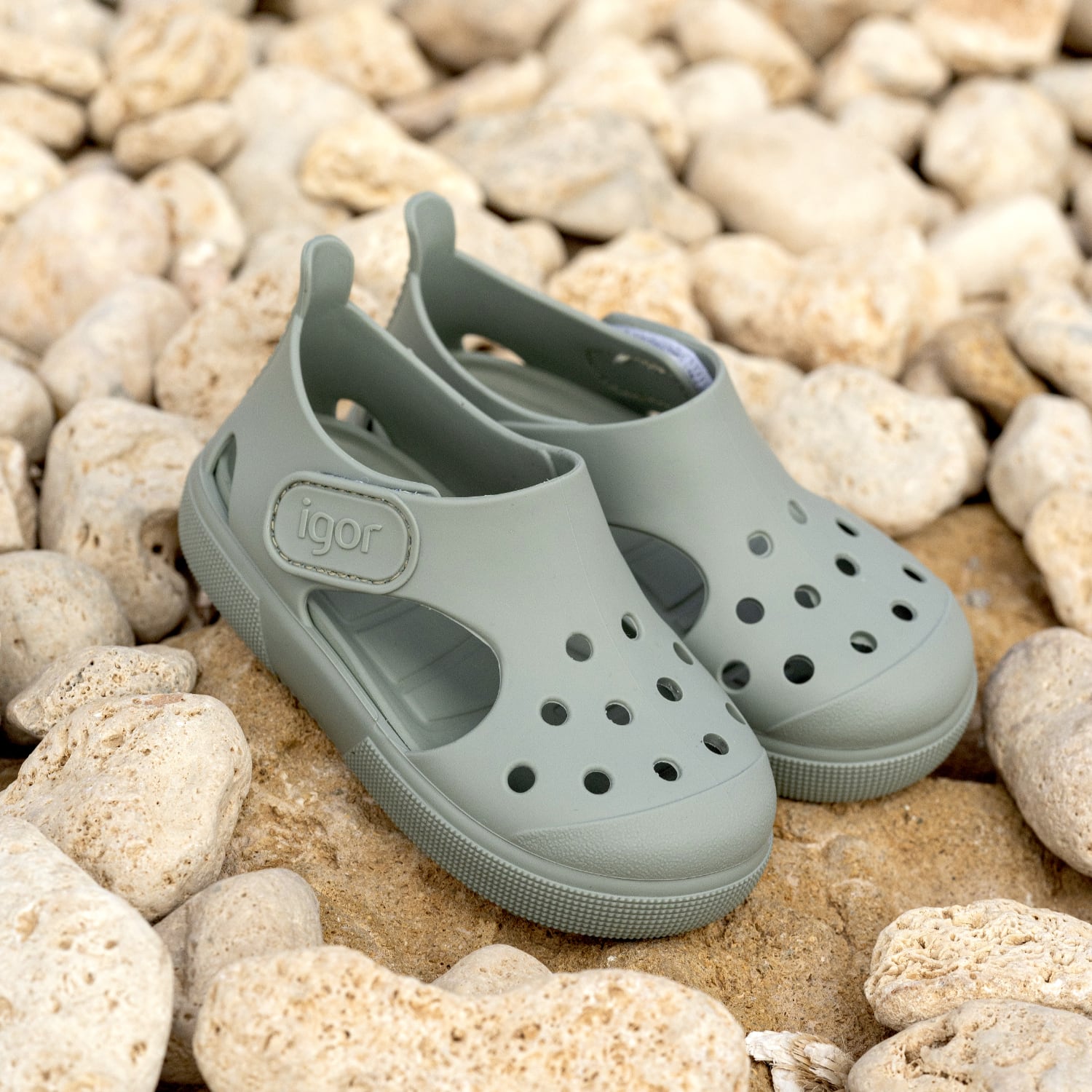 Soft rubber sandals, Surfi Green