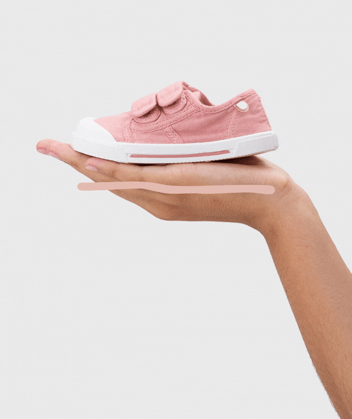 Scarpe in tela (pianta larga), Rosa