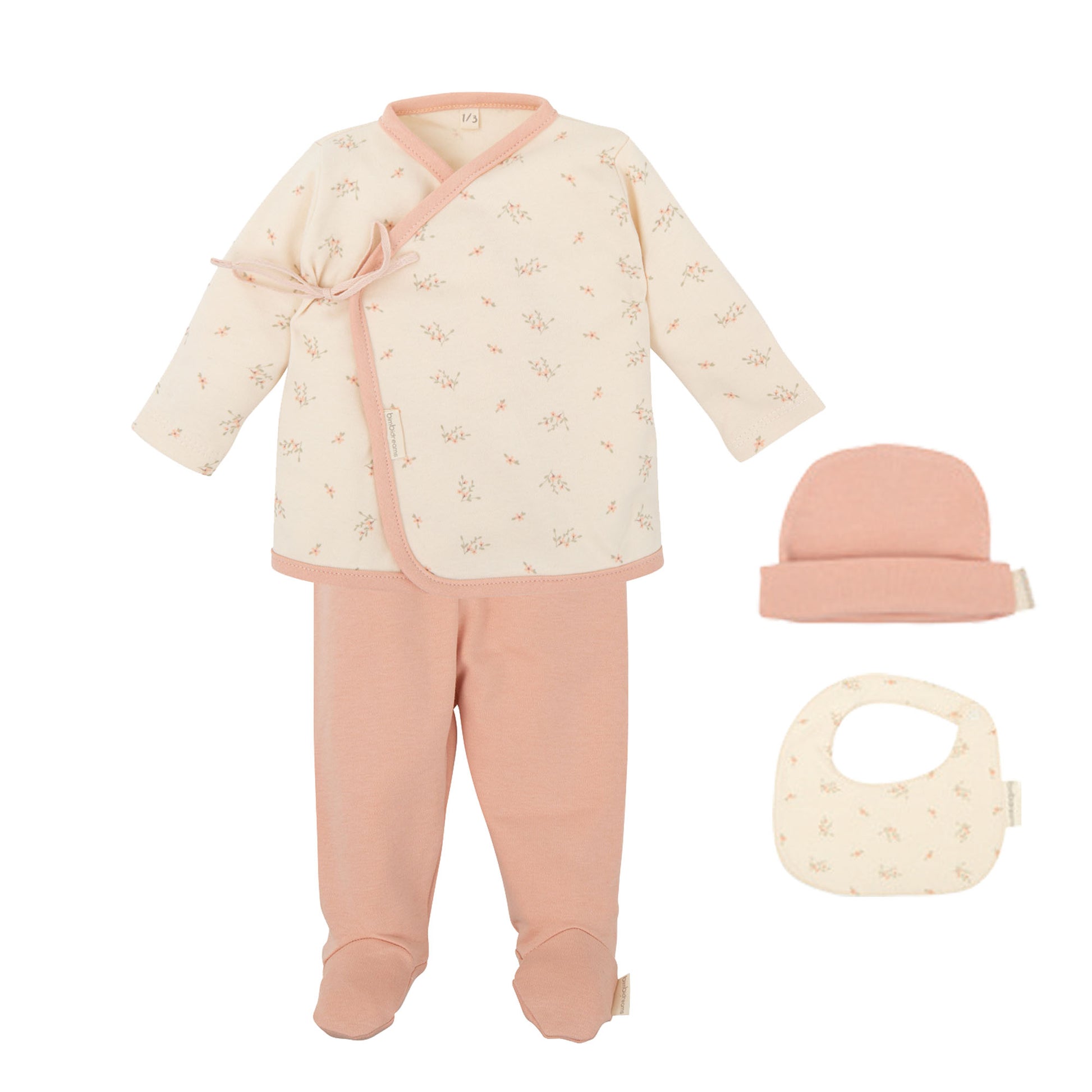 Set neonato in bambù e cotone bio, Dalia