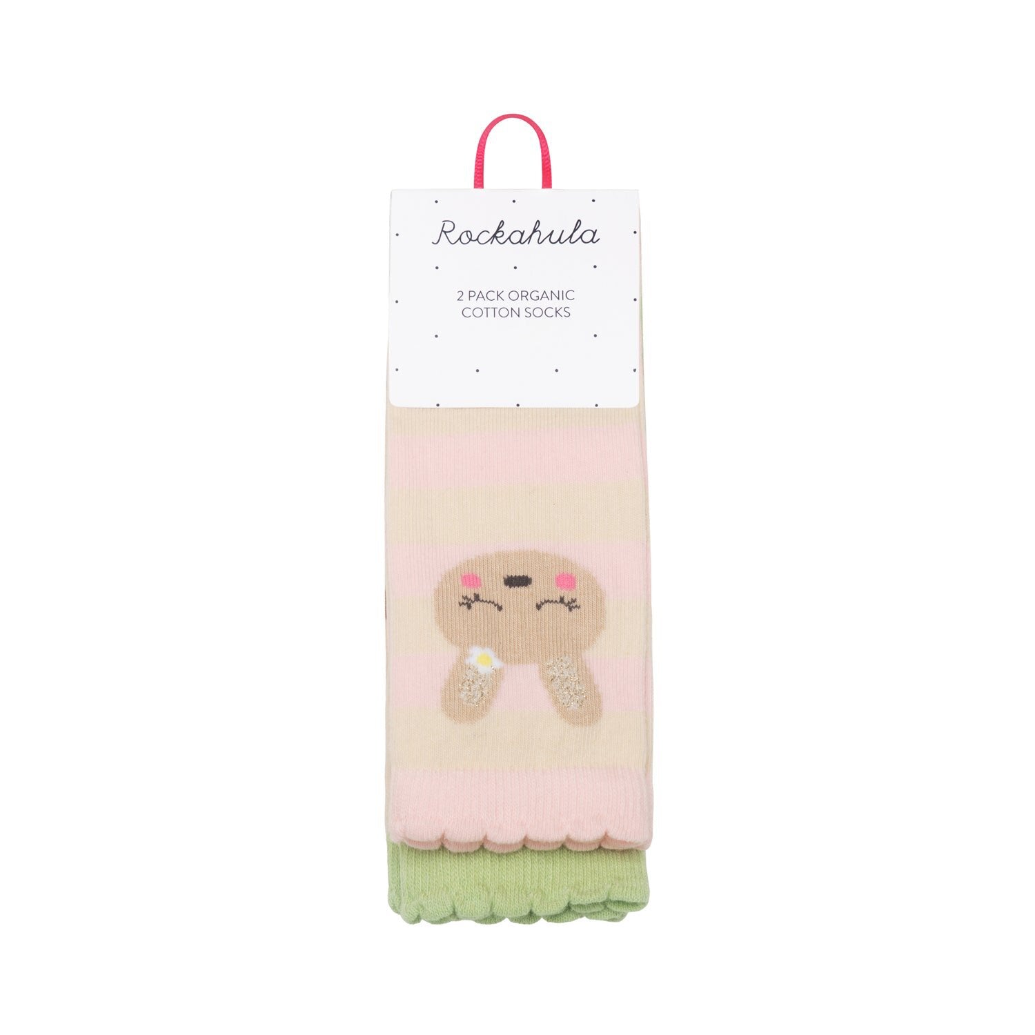 Organic Cotton Socks, 2 Pairs, Bunny (3-5 Years)