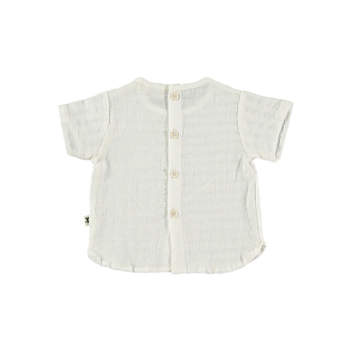 Baby shirt in white cotton