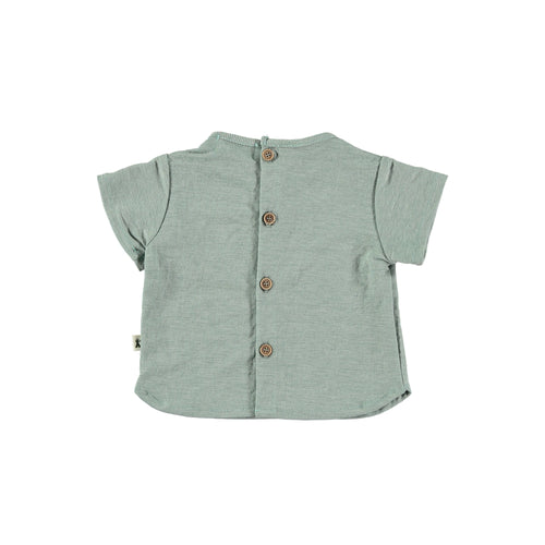 Baby shirt in sage green viscose blend