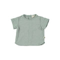 Baby shirt in sage green viscose blend