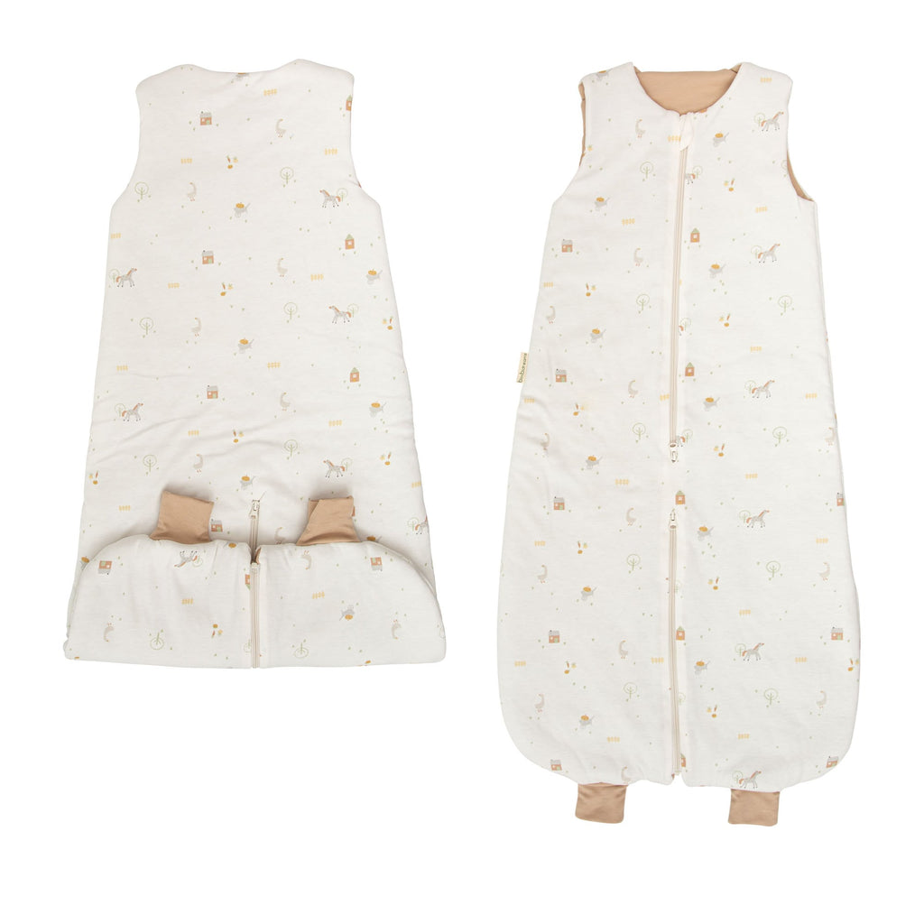 Evolutionary summer sleeping bag bamboo organic cotton, 4-24 months, Tog 1 Farm