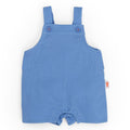 Blue Cotton Muslin Short Dungarees, Larry