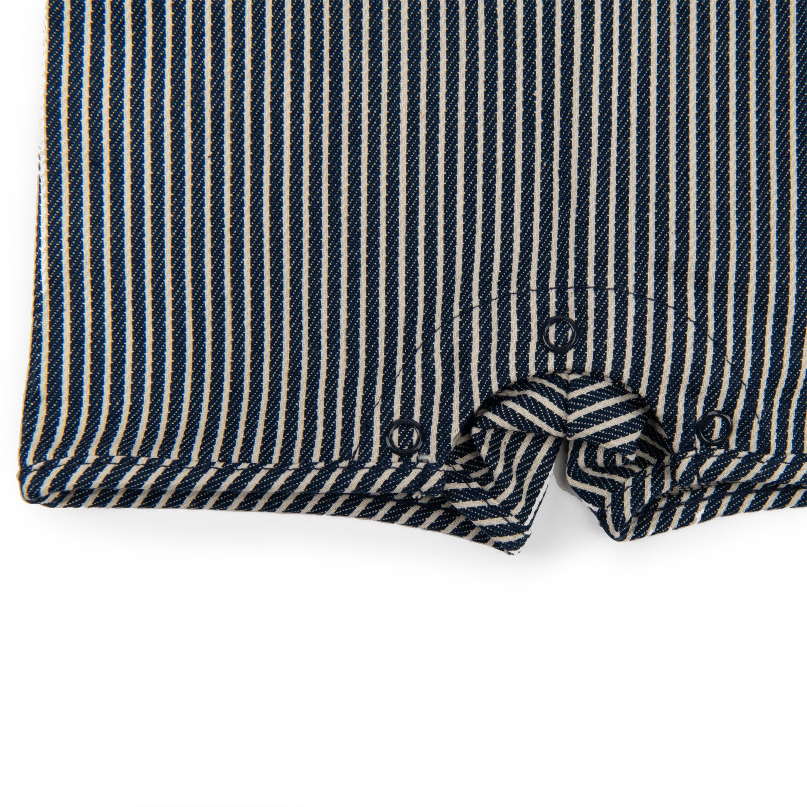 Short Dungarees in striped cotton, Nicolas