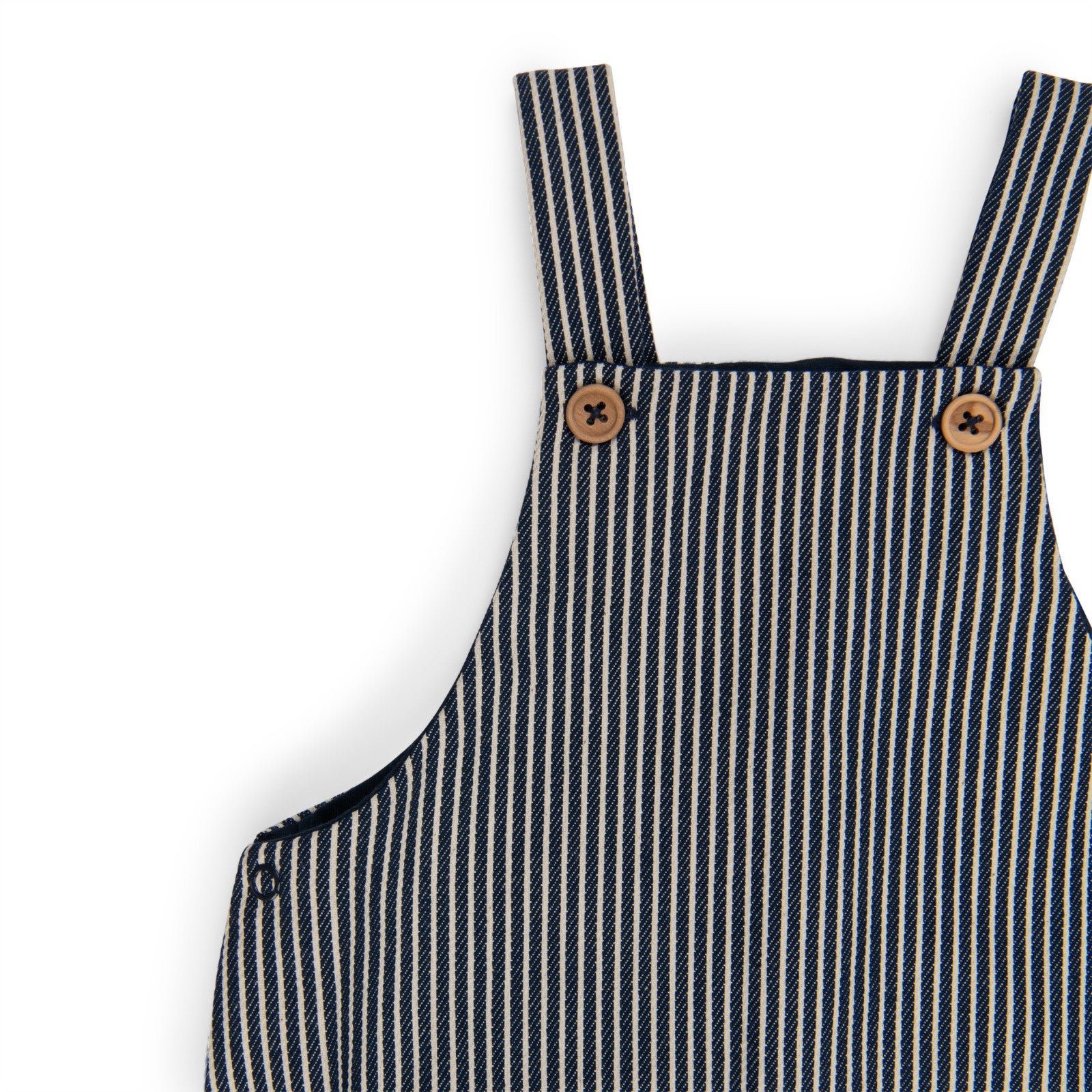 Dungarees in striped cotton, Nicolas