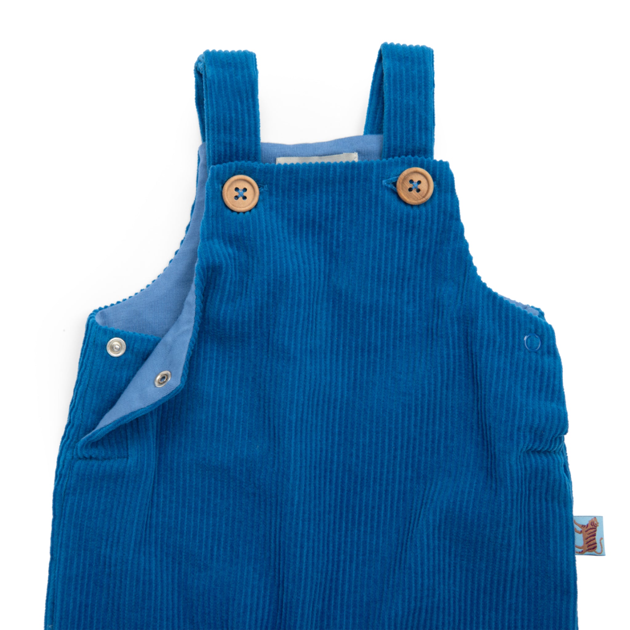 Dungarees in blue corduroy, Maxence