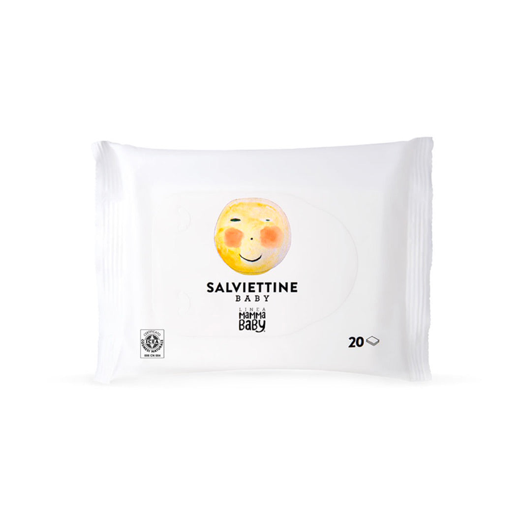 Salviette baby 20pz, 100% biodegradabili | Linea Mamma Baby