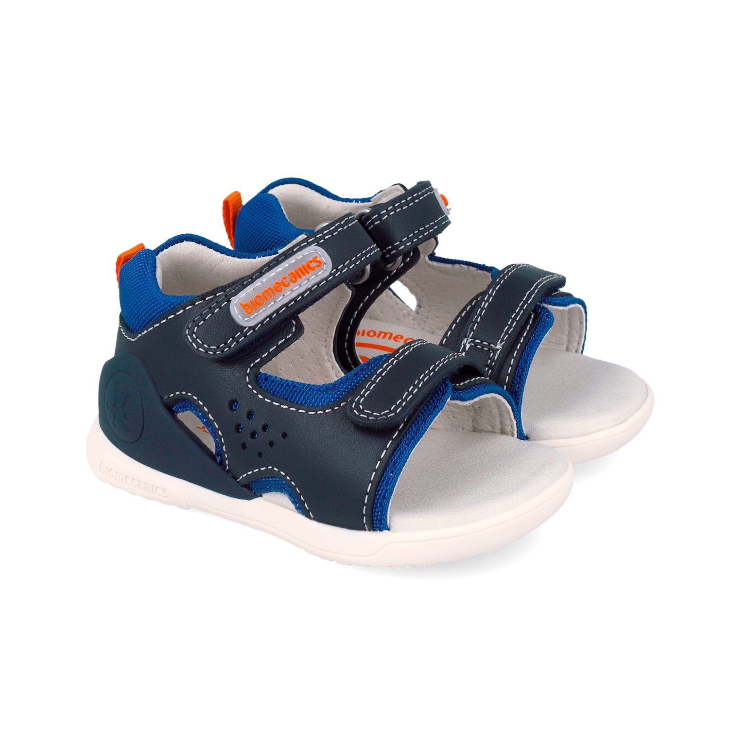 Sandali aperti in pelle, Blu oceano