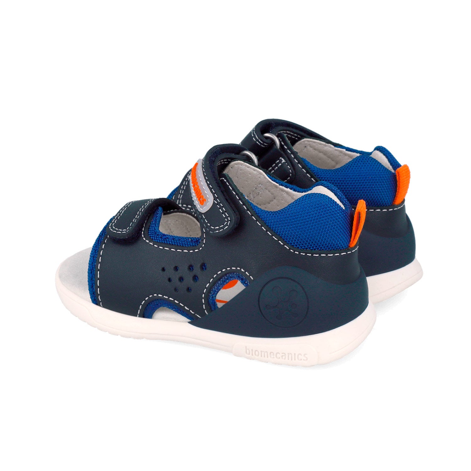 Sandali aperti in pelle, Blu oceano