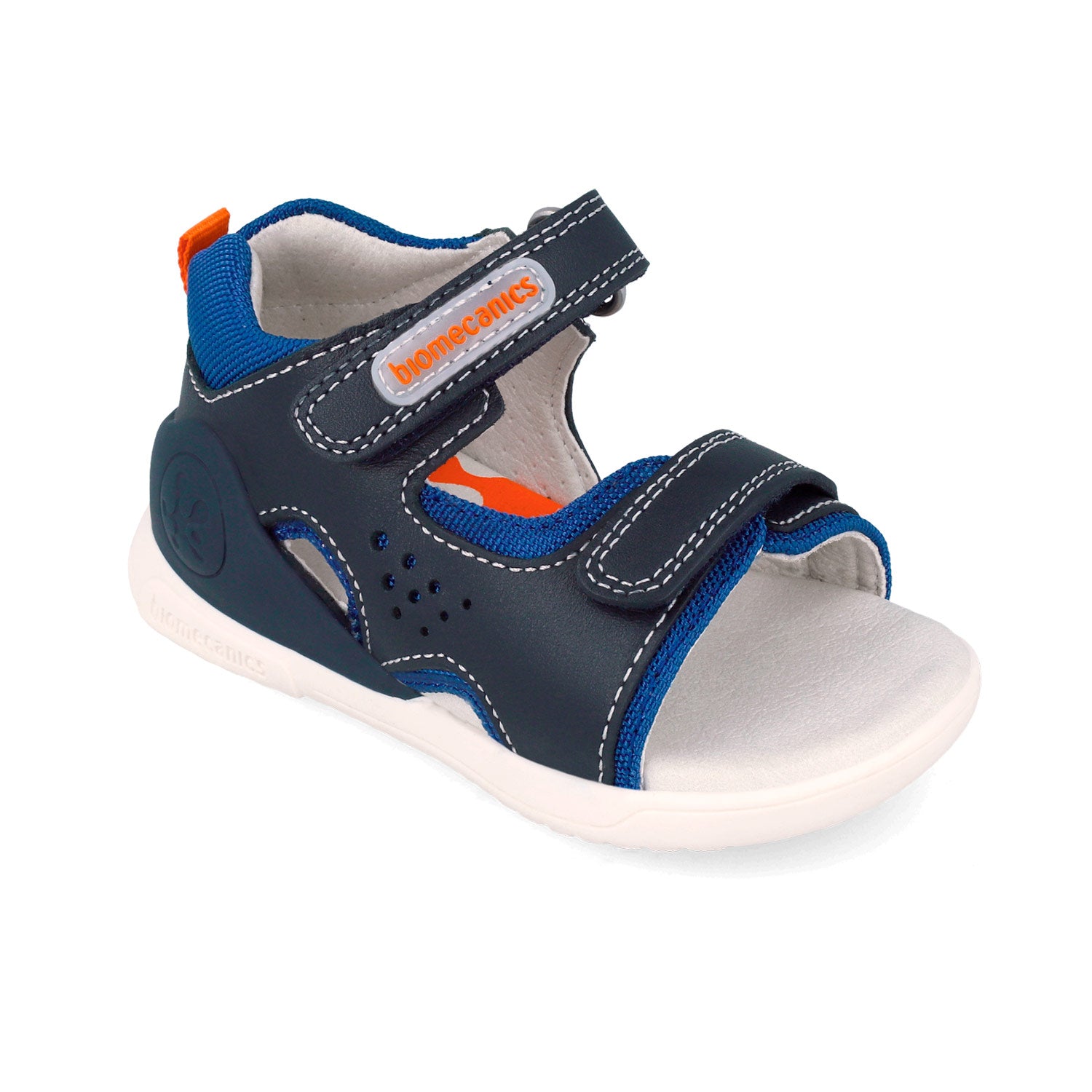 Sandali aperti in pelle, Blu oceano