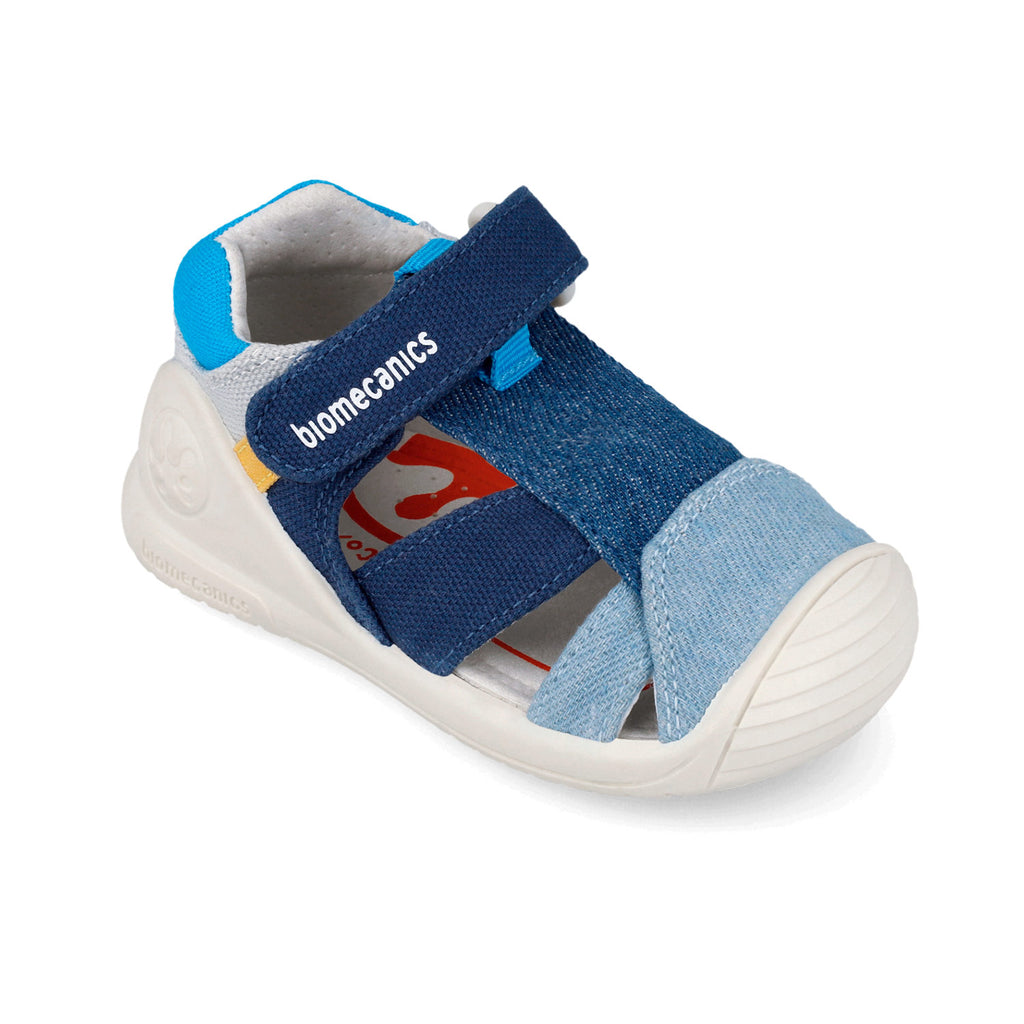 Sandali primi passi in canvas, Blu