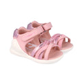 Sandali aperti in pelle, Rosa glitter