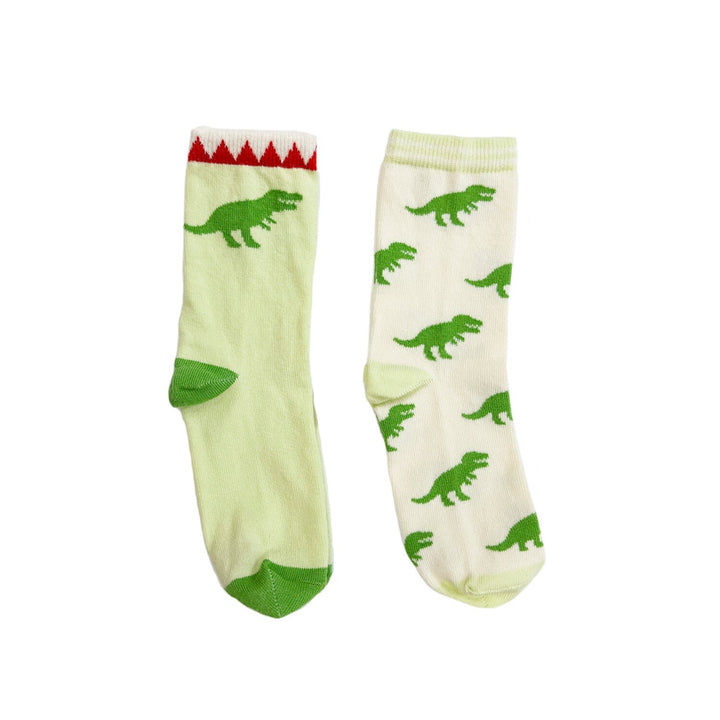 Calze cotone bio, 2 paia, Dinosauri (3-5 anni)