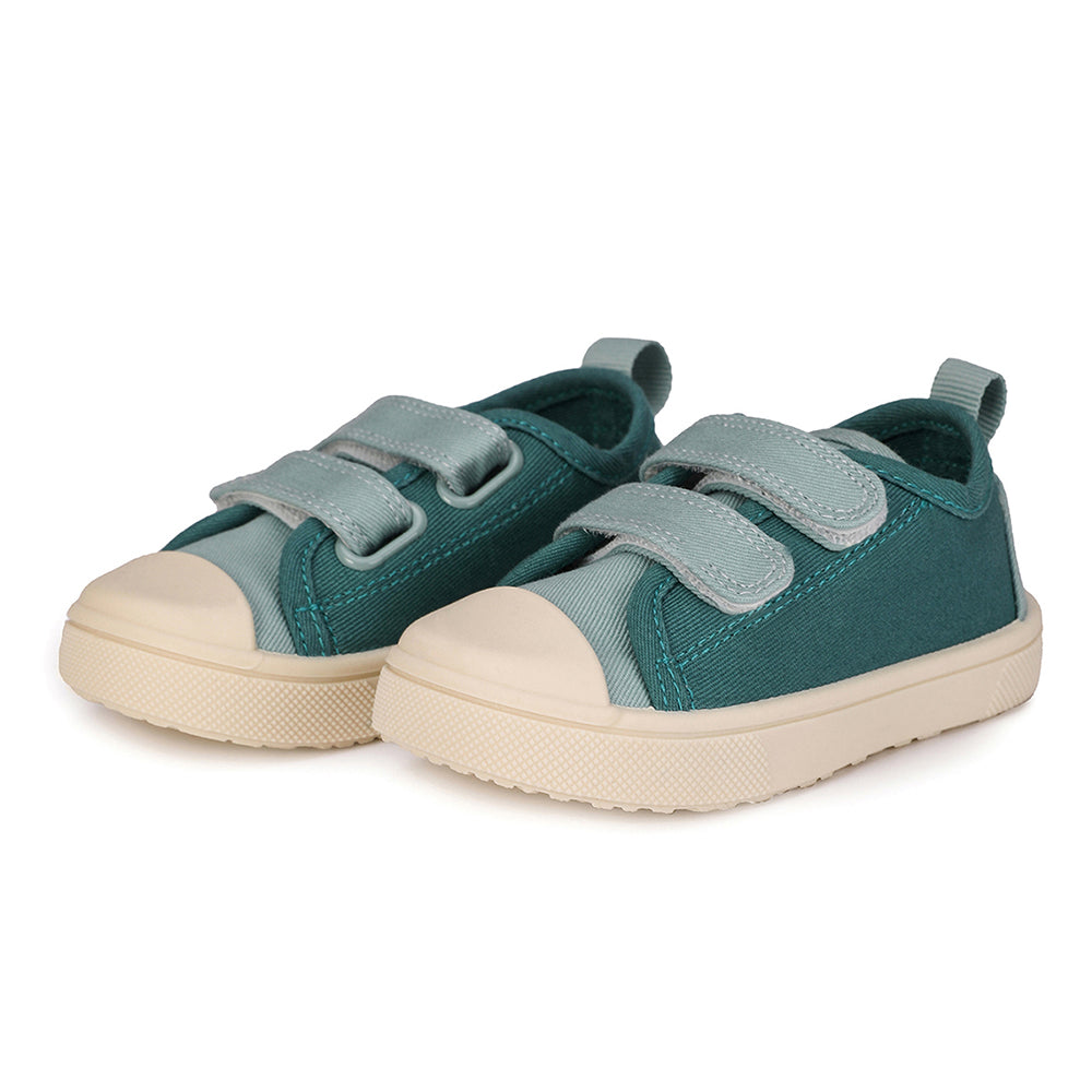 Scarpe barefoot in tela con velcro, Moss