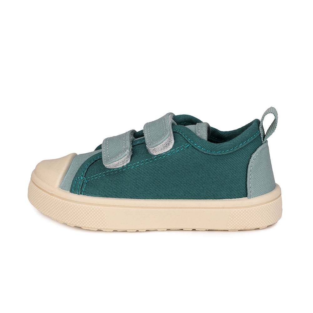 Scarpe barefoot in tela con velcro, Moss