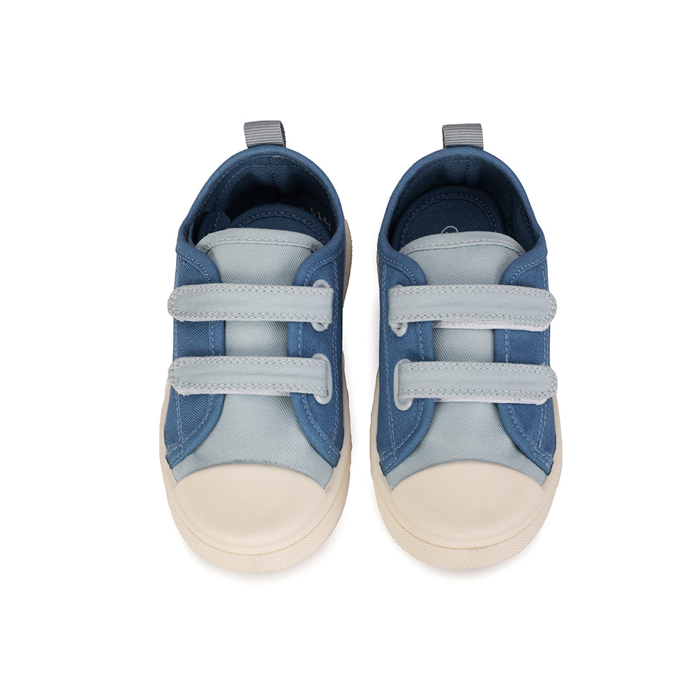 Scarpe barefoot in tela con velcro, Azure
